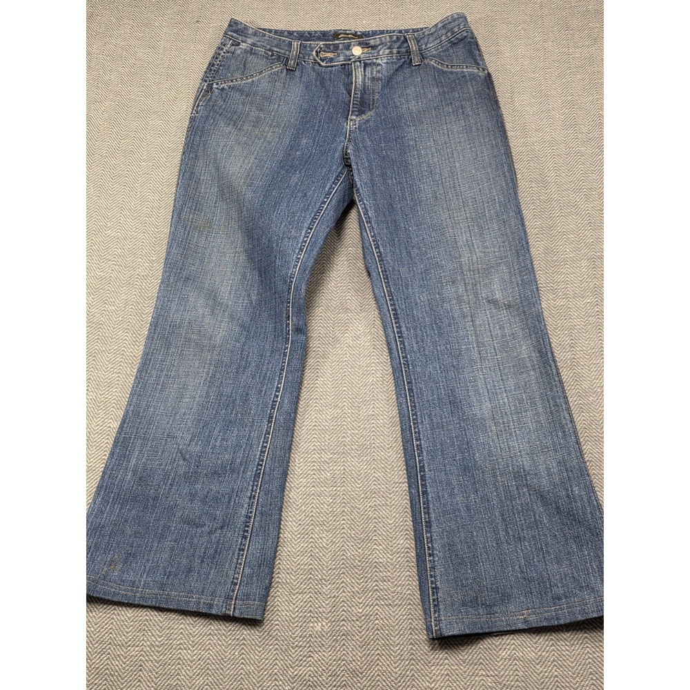 Eddie Bauer Womens‎ Tall Jeans Bootcut Blue Denim Cotton Size 10